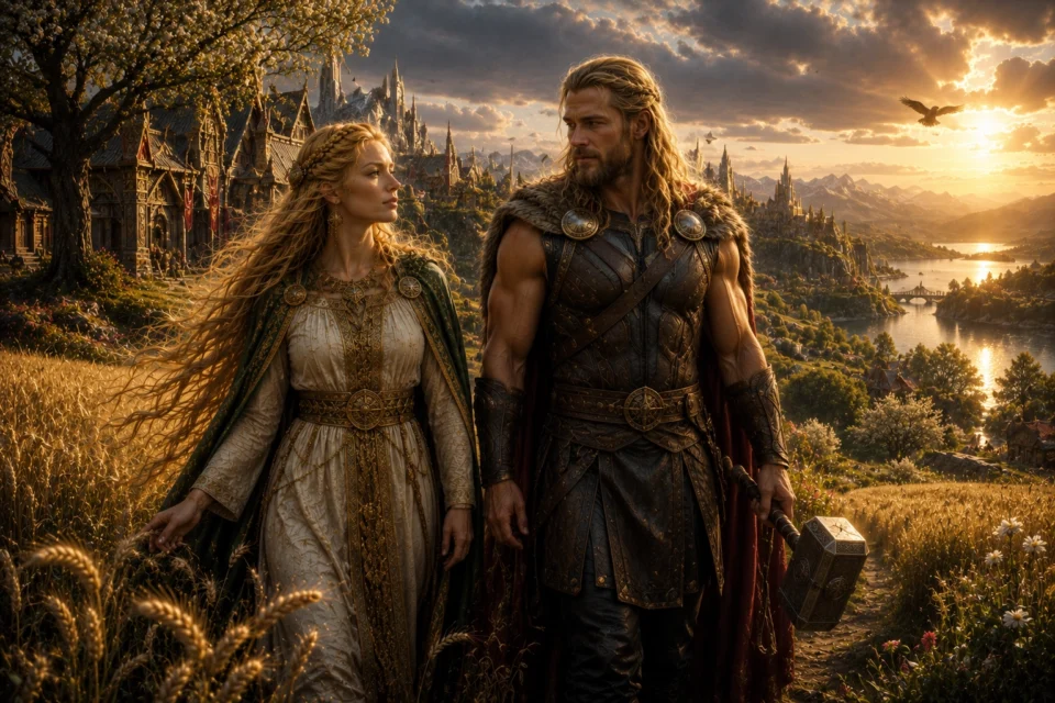Sif accanto a Thor