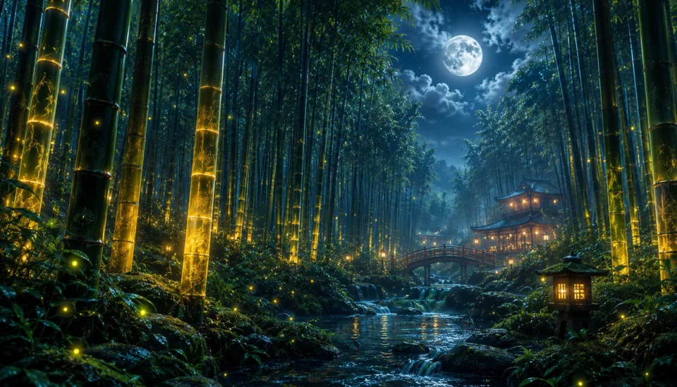 foresta di bambu principessa kaguya