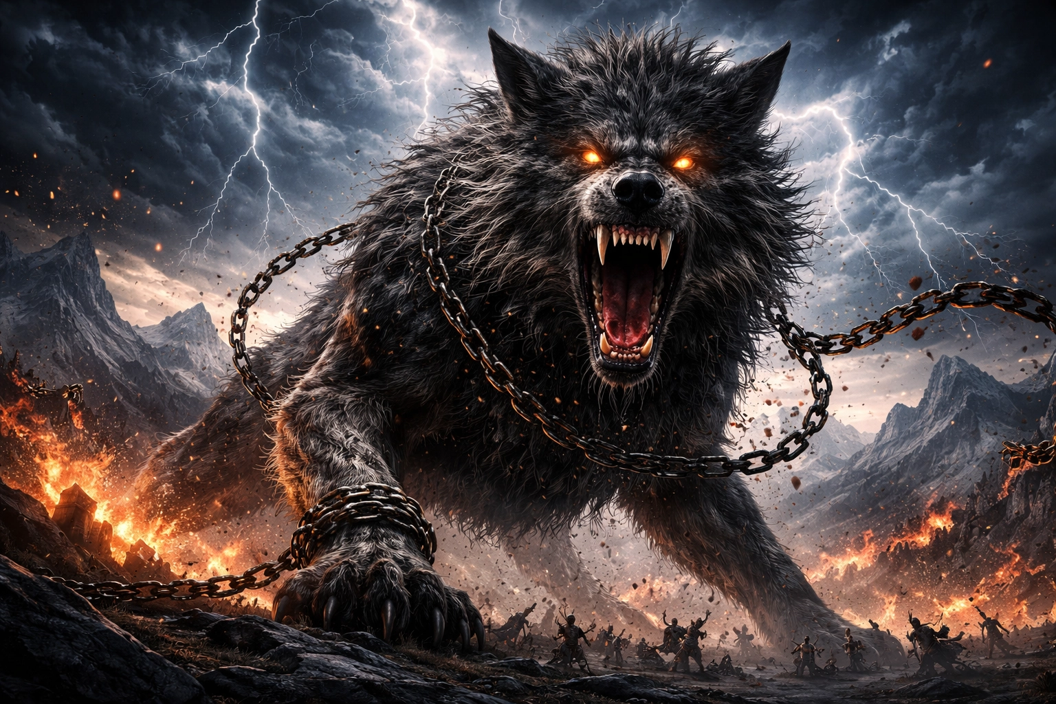 fenrir il lupo della mitologia
