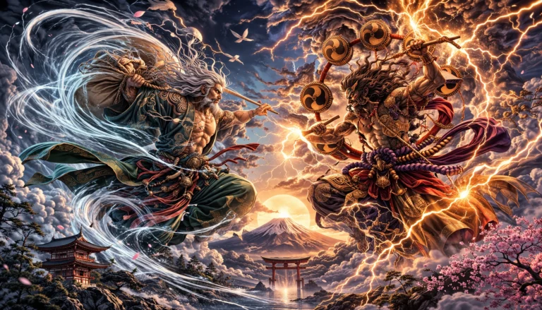 fujin e raijin nella mitologia giapponese