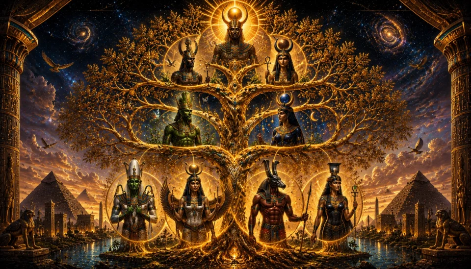 l'albero delle divinità egizia