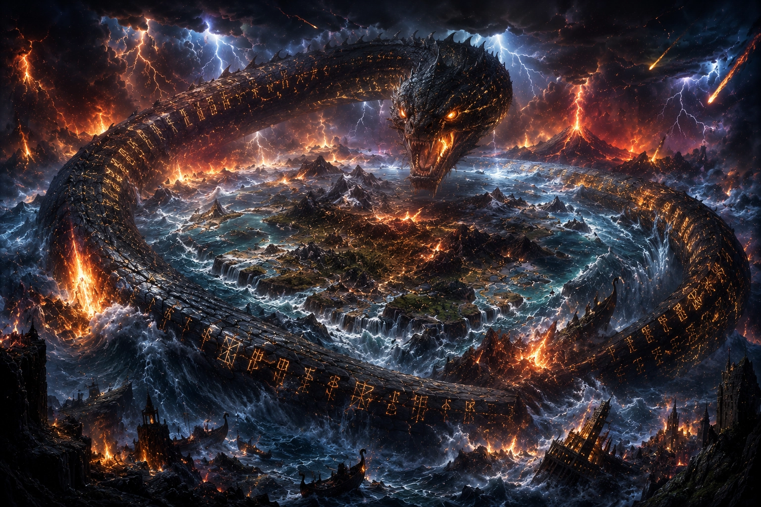 il serpente che circonda il mondo norreno