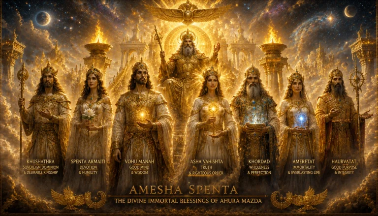 gli Immortali Benefici della Mitologia Persiana