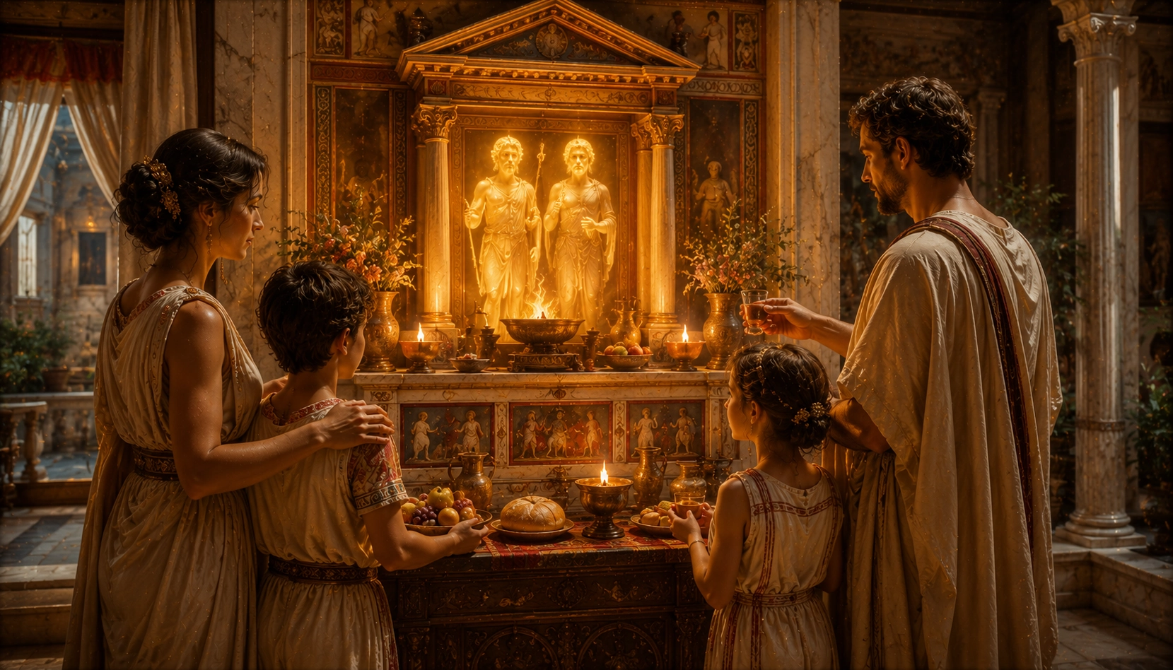 gli Spiriti che Proteggevano la Casa Romana