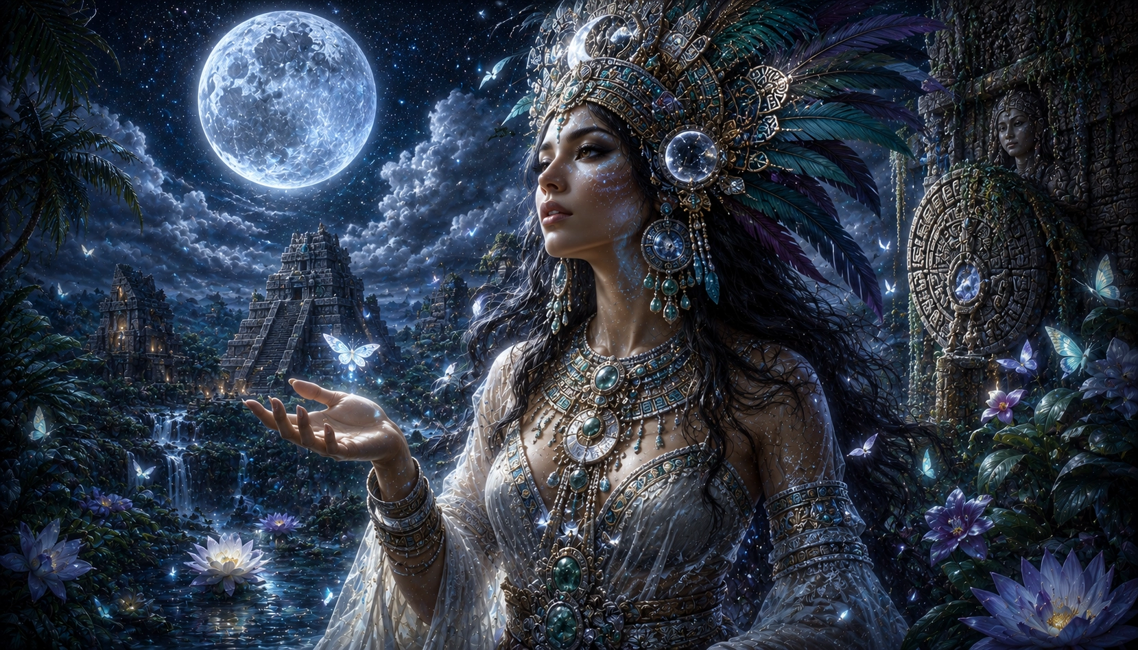 la dea della luna, della fertilità e della guarigione nella mitologia maya