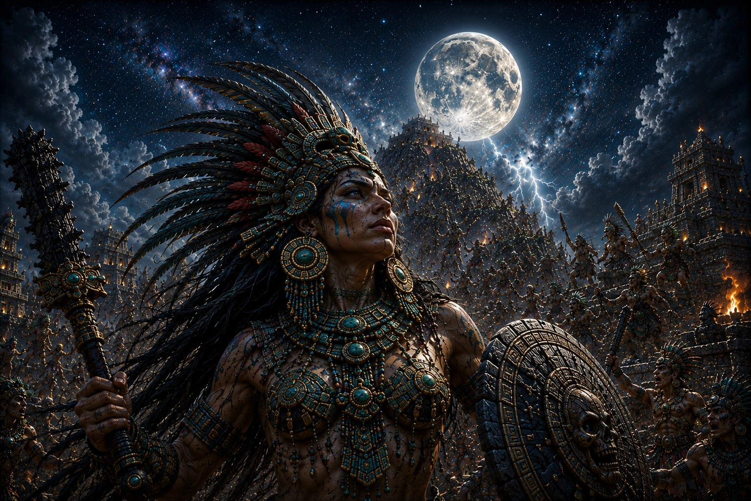 la dea della luna nella mitologia azteca