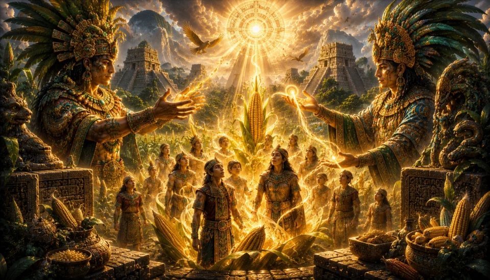 creazione del uomo secondo la mitologia maya